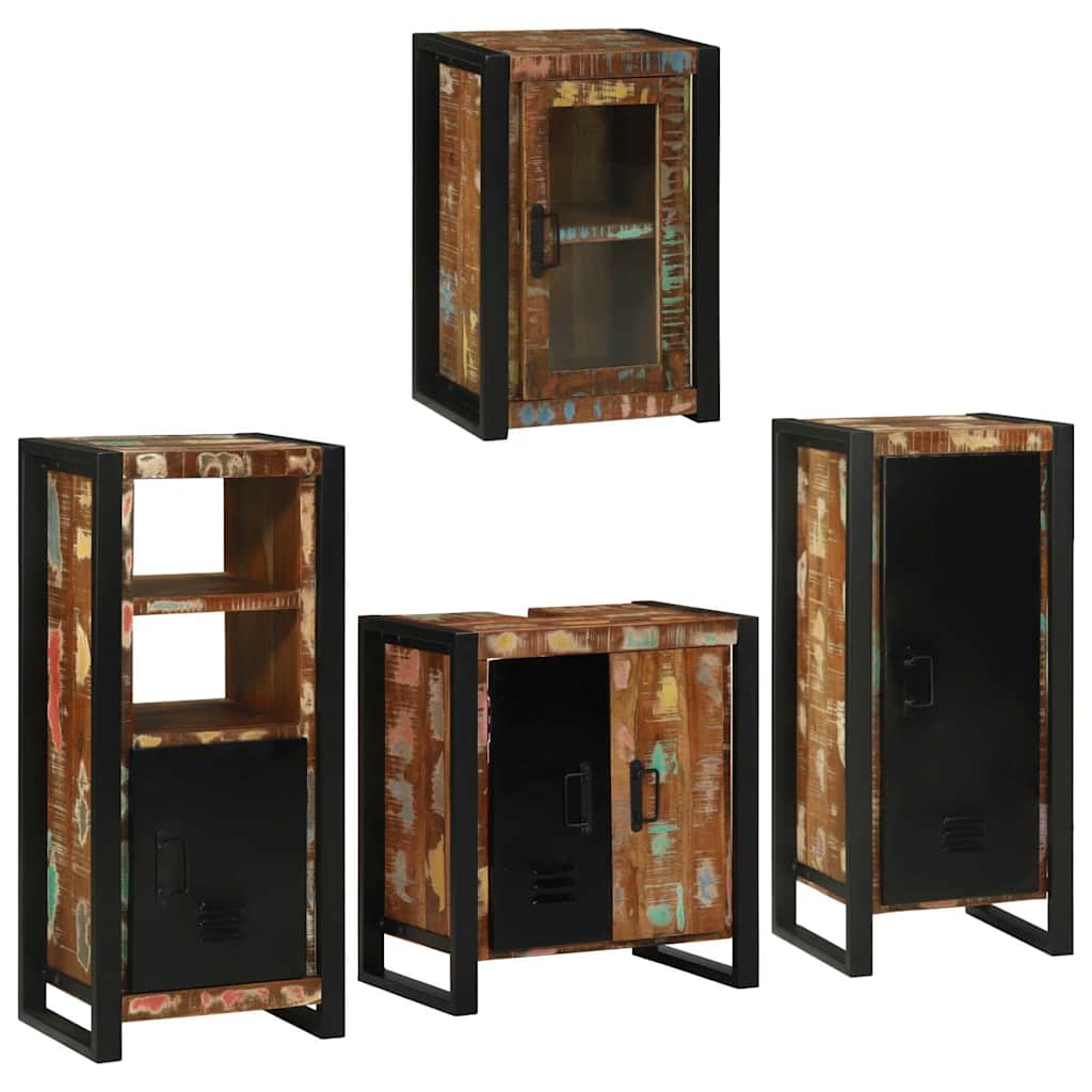 Bathroom Furniture Set 4 Pcs Multicolour