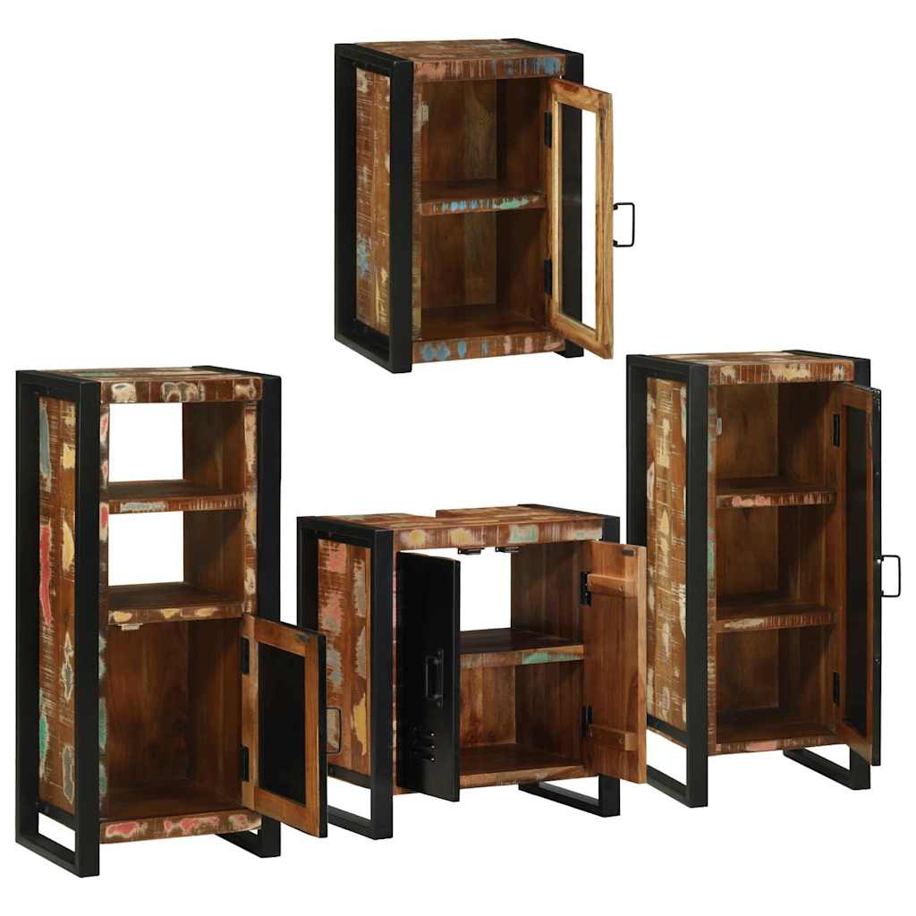 Bathroom Furniture Set 4 Pcs Multicolour
