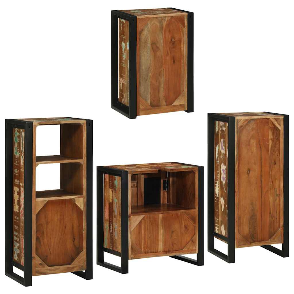 Bathroom Furniture Set 4 Pcs Multicolour