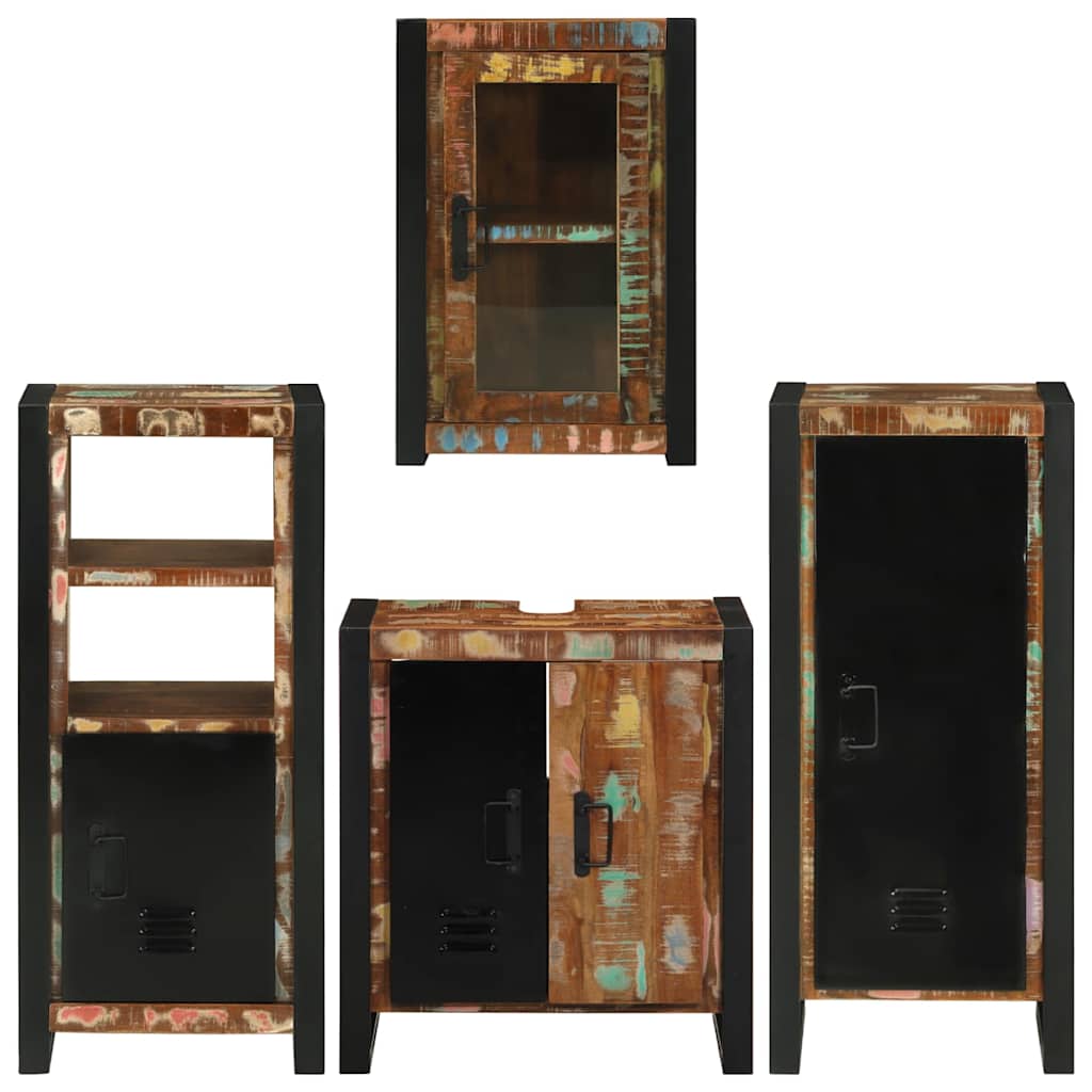 Bathroom Furniture Set 4 Pcs Multicolour