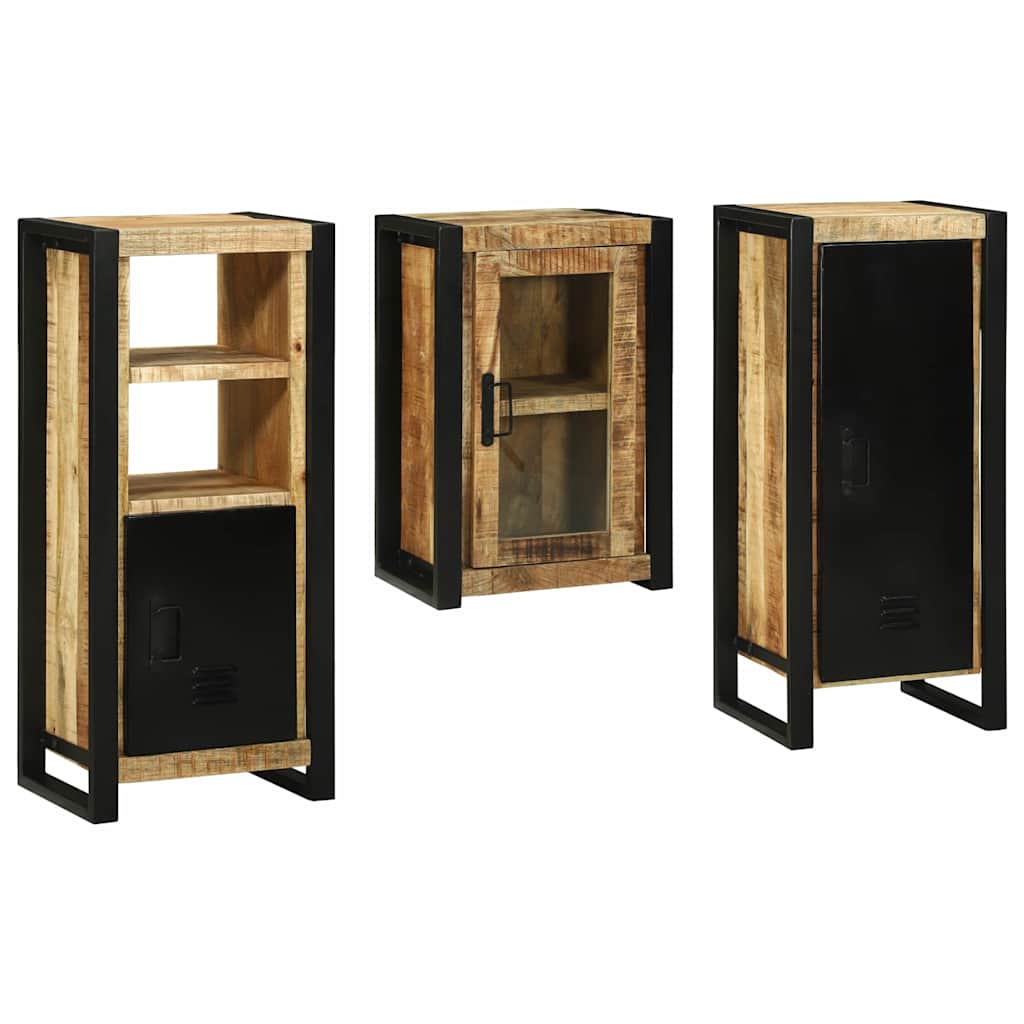 Bathroom Furniture Set 3 Pcs Multicolour Solid