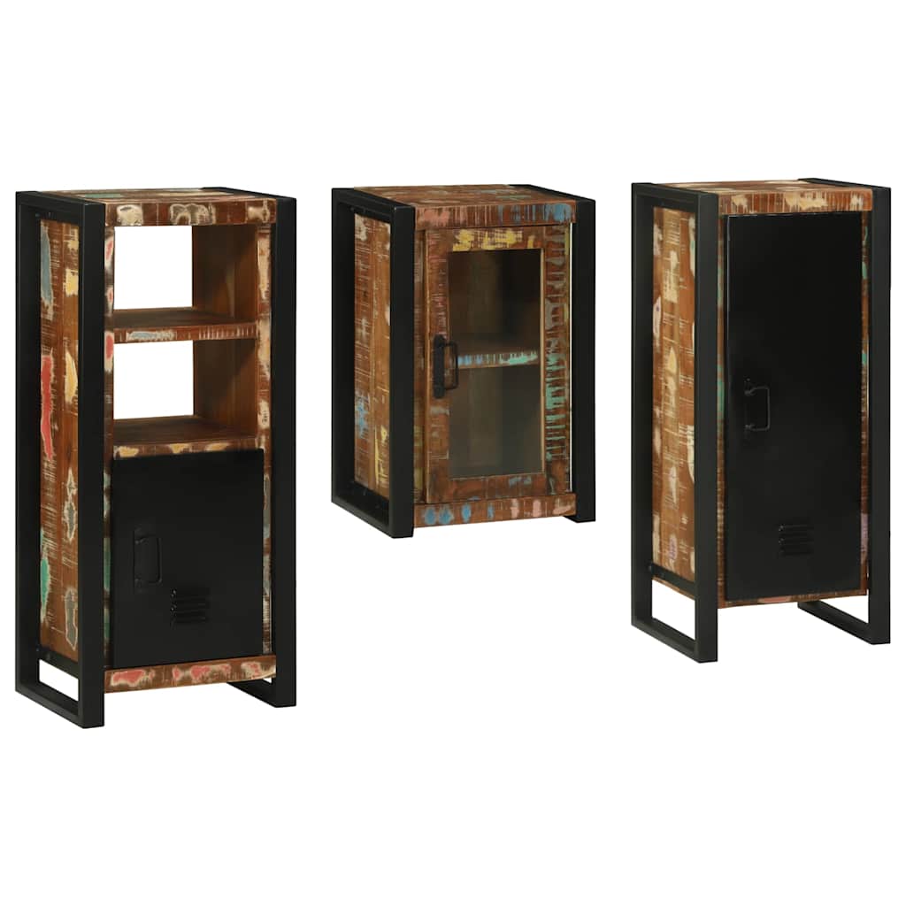 Bathroom Furniture Set 3 Pcs Multicolour Solid