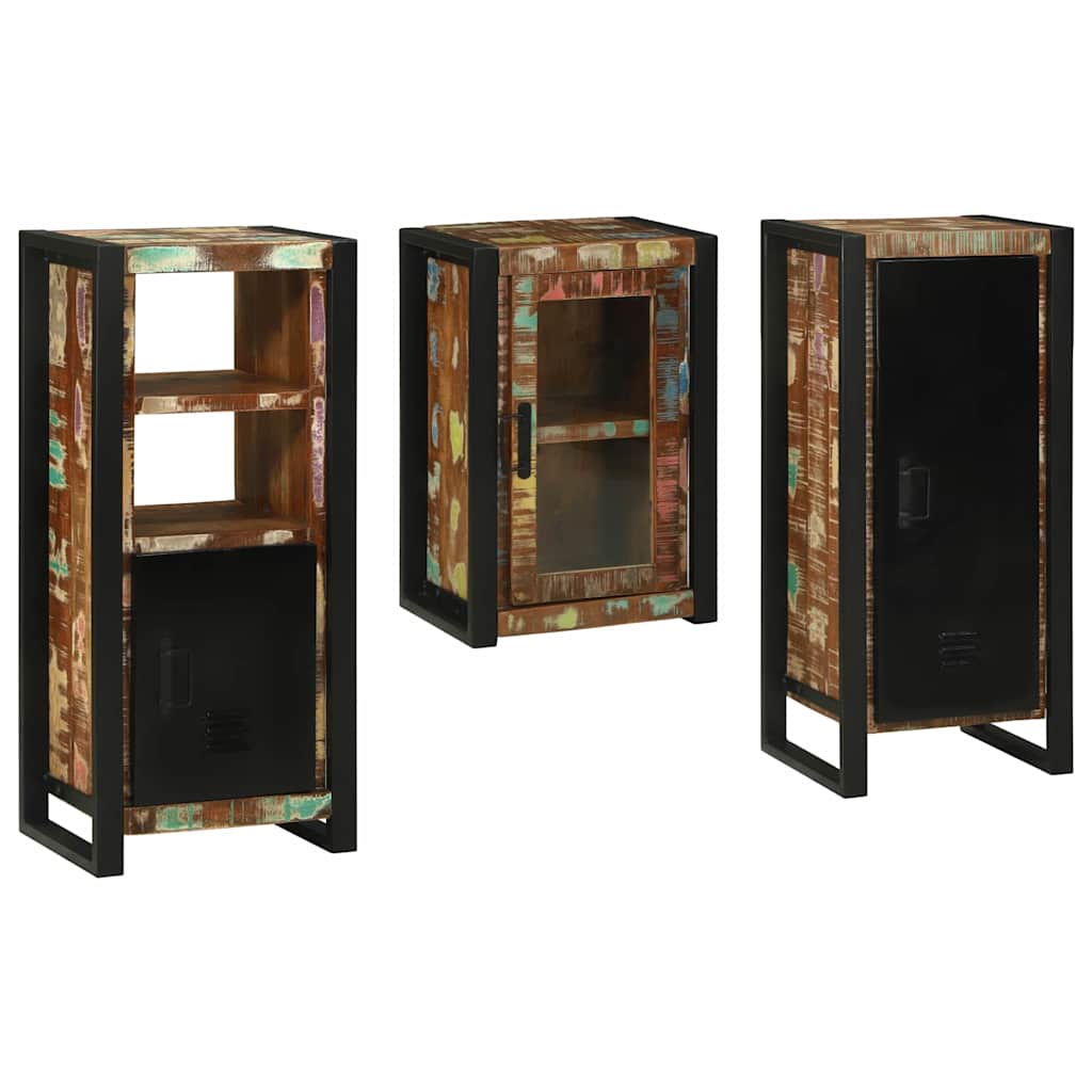 Bathroom Furniture Set 3 Pcs Multicolour Solid