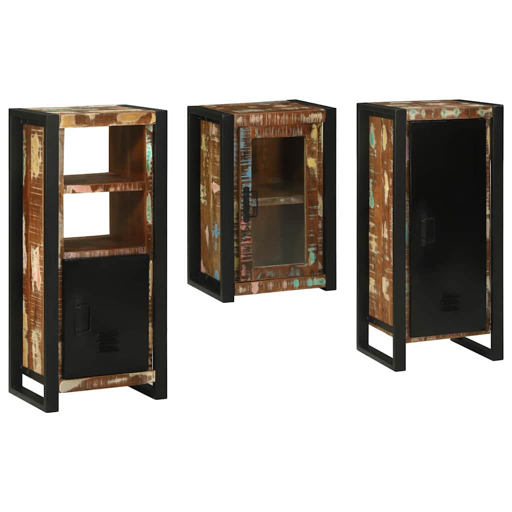 Bathroom Furniture Set 3 Pcs Multicolour Solid