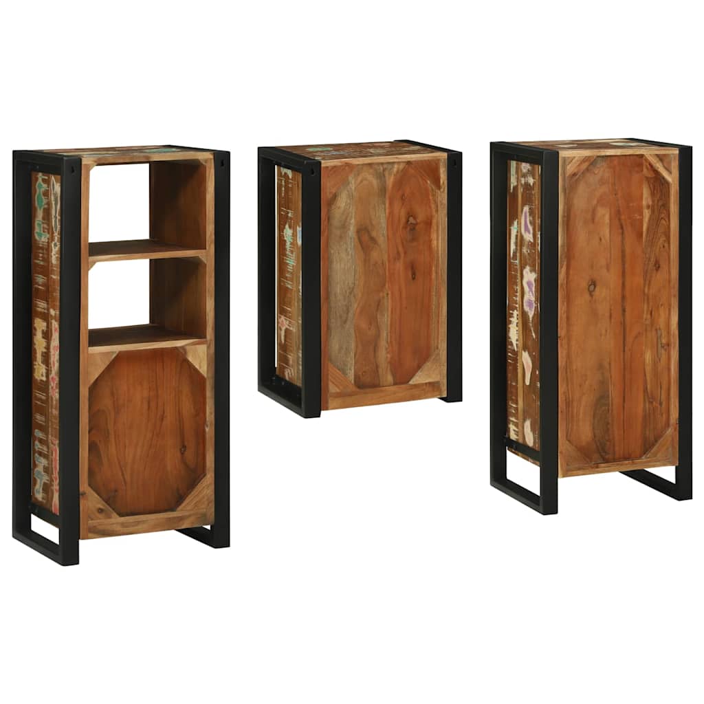 Bathroom Furniture Set 3 Pcs Multicolour Solid