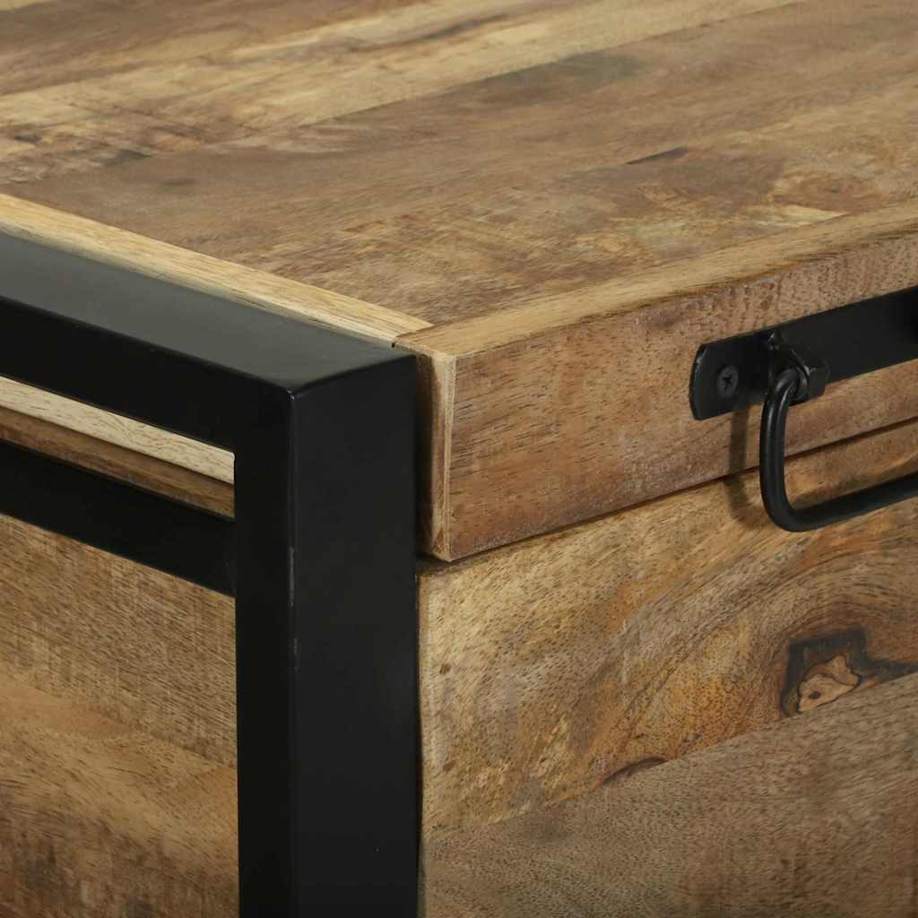 Storage Box With Storage Brown 80 X 35 X 45 Cm Solid Mango Wood