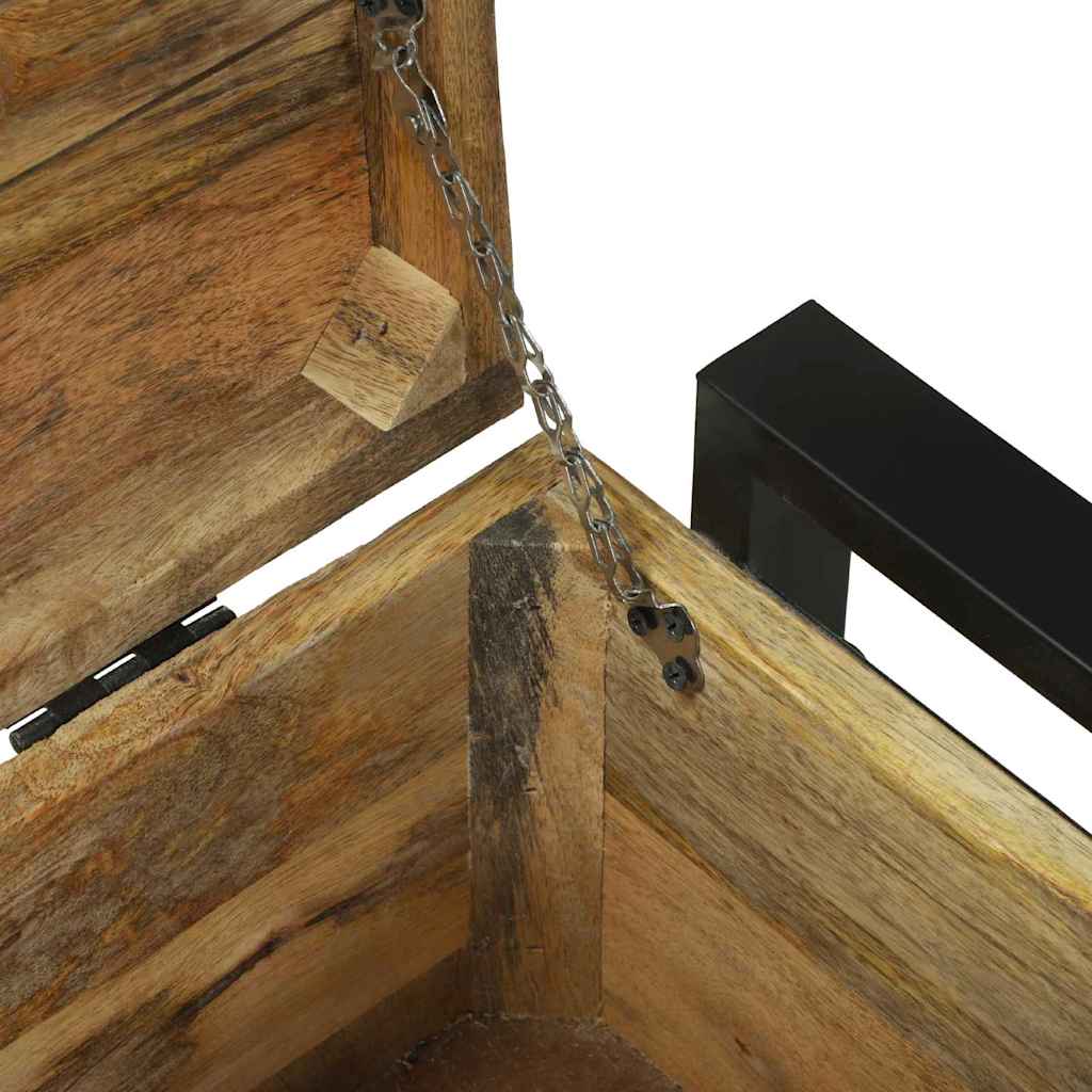 Storage Box With Storage Brown 80 X 35 X 45 Cm Solid Mango Wood