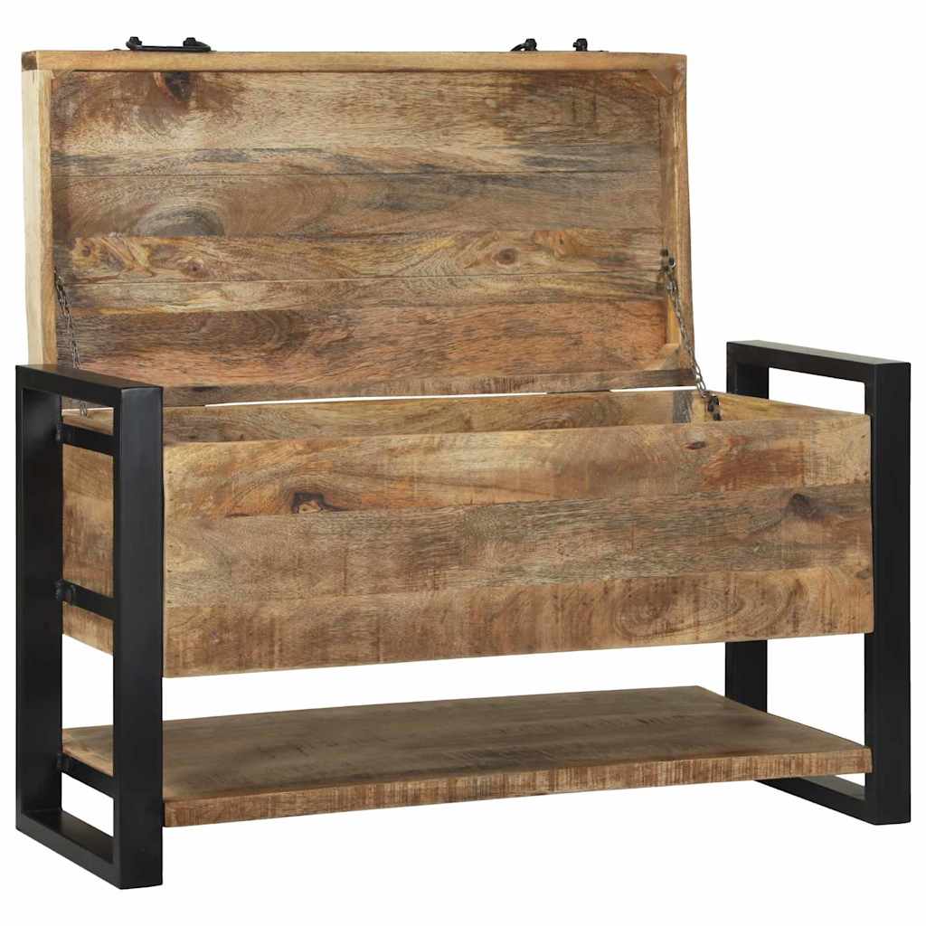 Storage Box With Storage Brown 80 X 35 X 45 Cm Solid Mango Wood