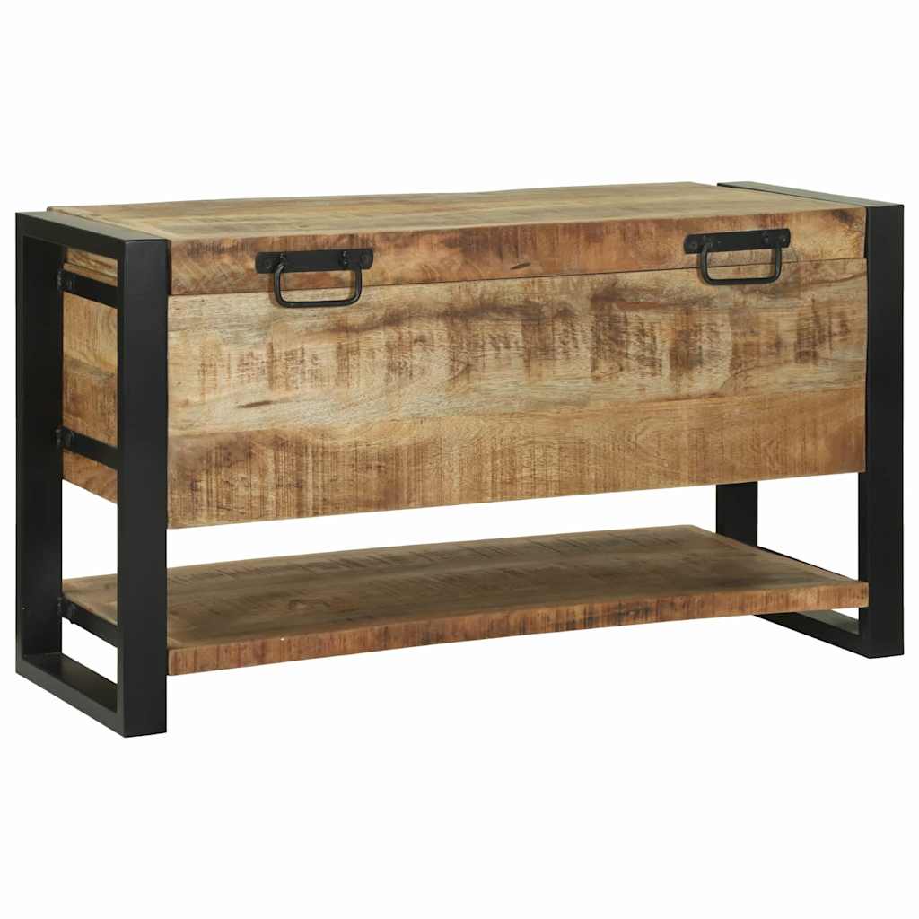 Storage Box With Storage Brown 80 X 35 X 45 Cm Solid Mango Wood