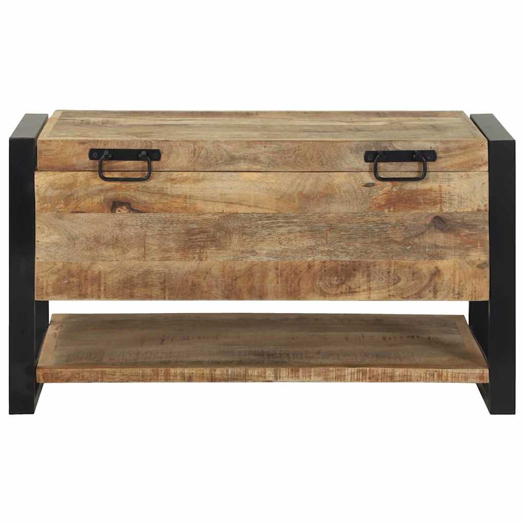 Storage Box With Storage Brown 80 X 35 X 45 Cm Solid Mango Wood