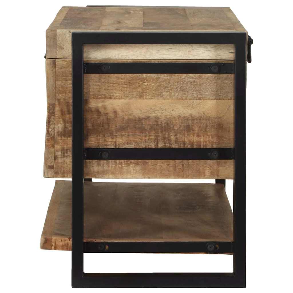 Storage Box With Storage Brown 80 X 35 X 45 Cm Solid Mango Wood