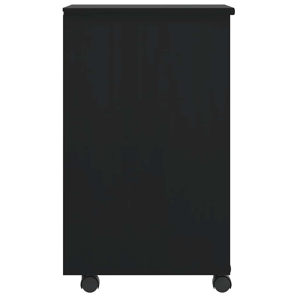 Rolling Cabinet With Drawers Moss Solid Wood Pine