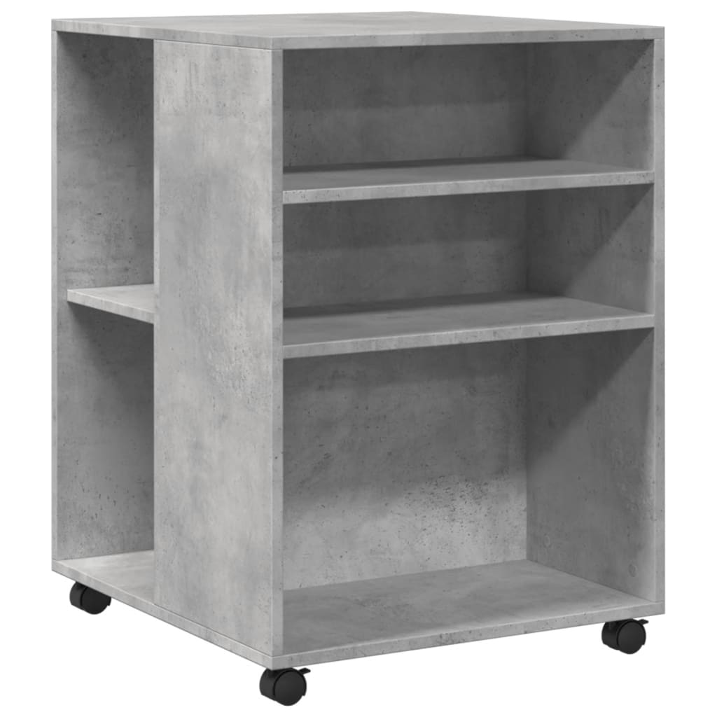 Side Table With Wheels 55X60X78 Cm Engineered Wood