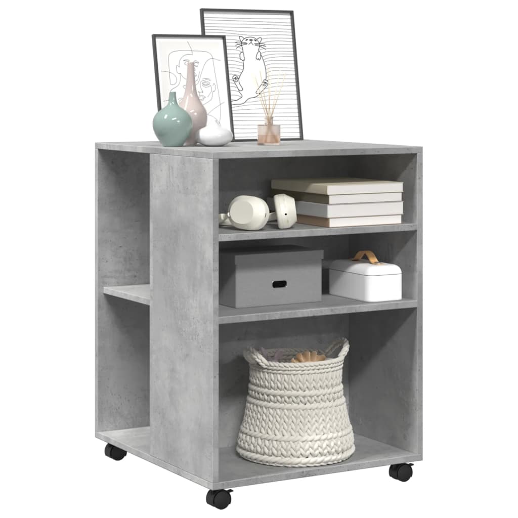 Side Table With Wheels 55X60X78 Cm Engineered Wood