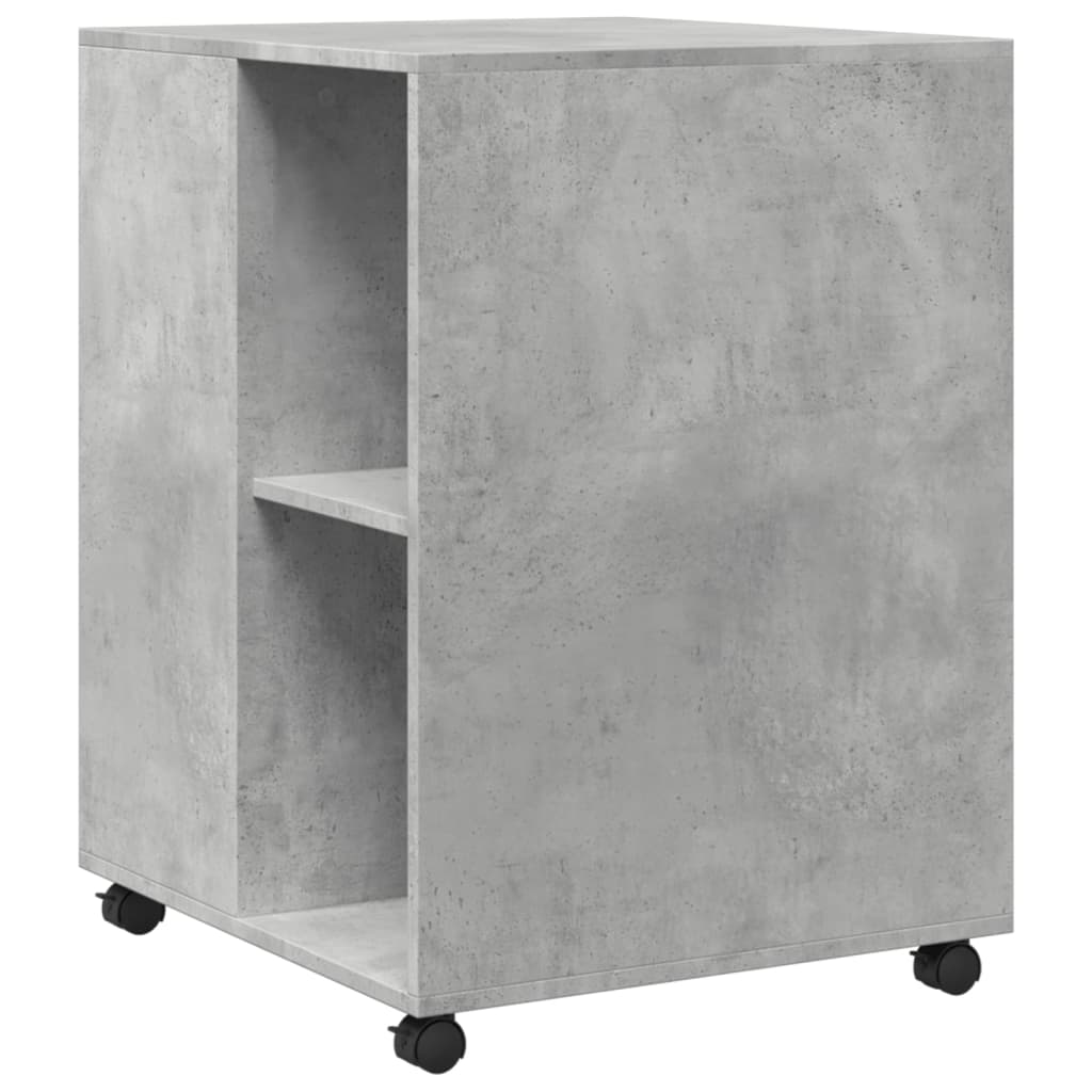 Side Table With Wheels 55X60X78 Cm Engineered Wood