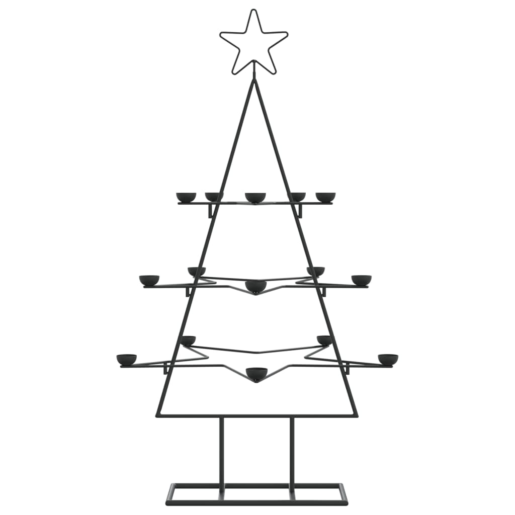 Metal Christmas Tree For Decoration Black