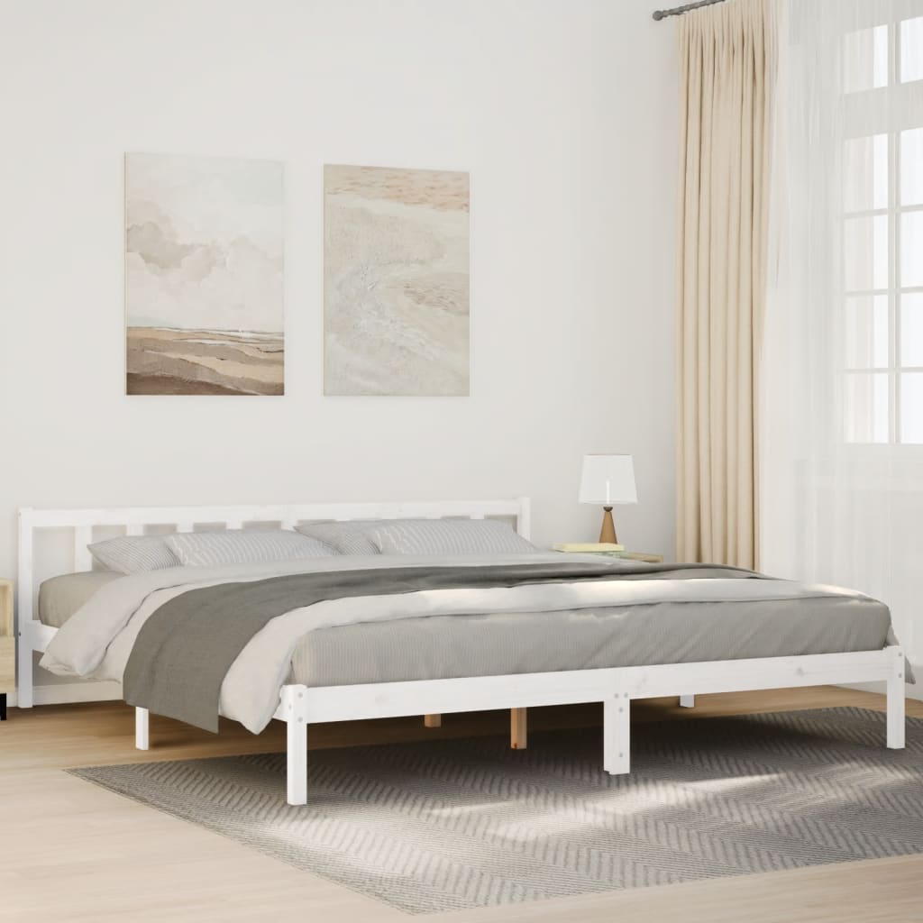 810077 Bed Frame Without Mattress Solid Wood
