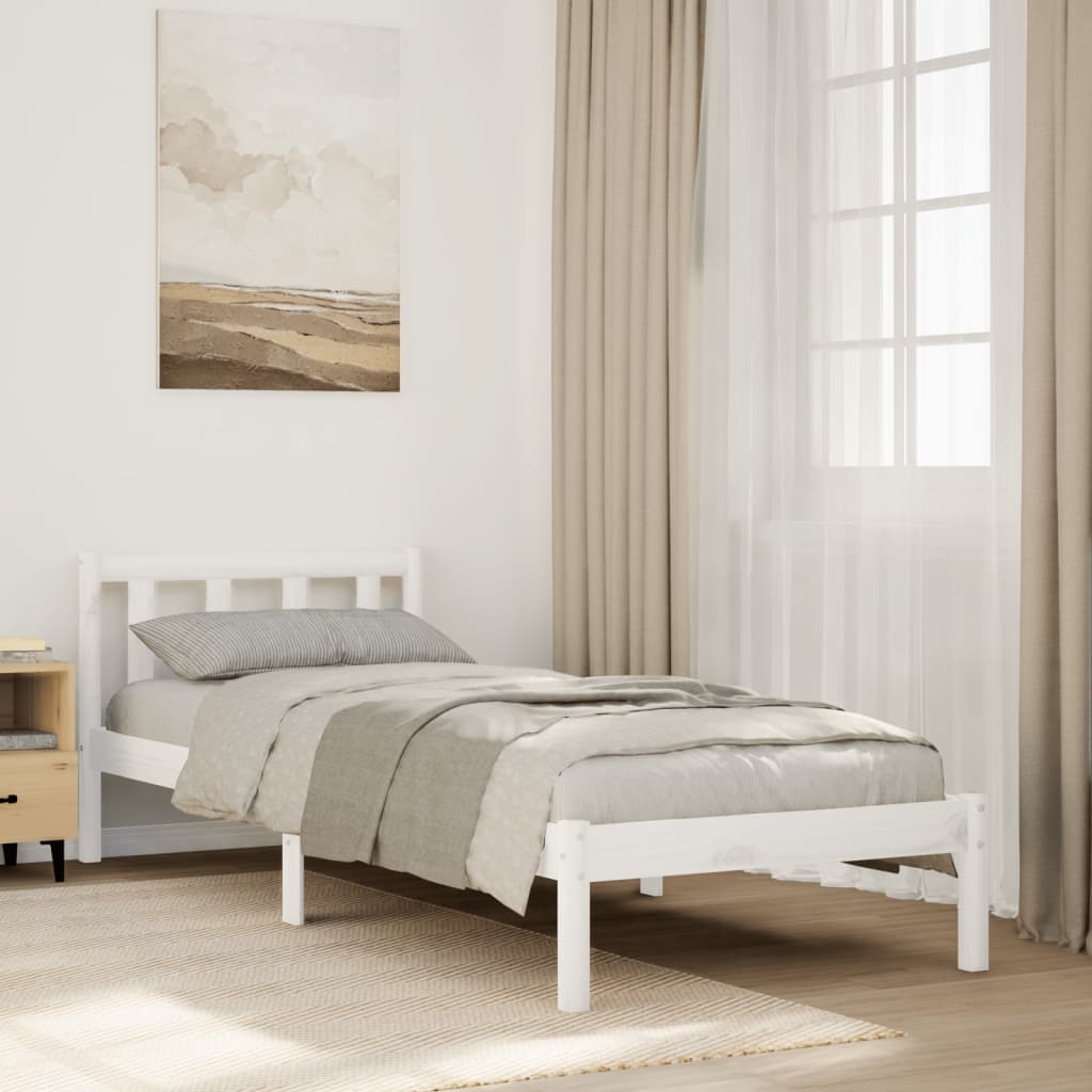810077 Bed Frame Without Mattress Solid Wood