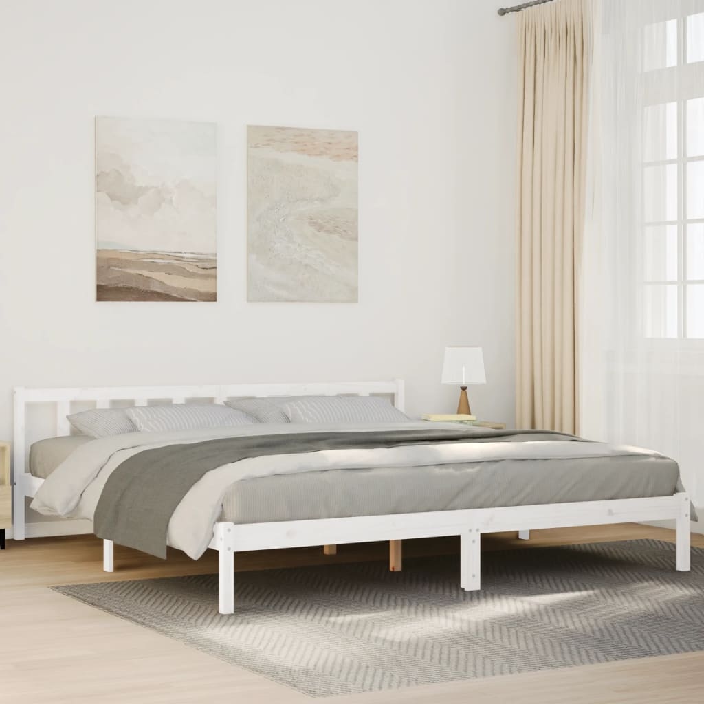 810077 Bed Frame Without Mattress Solid Wood