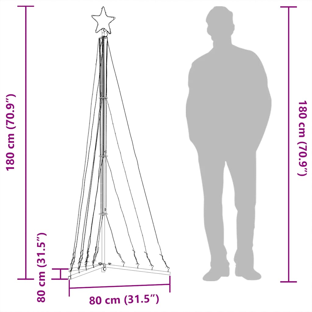 Led Christmas Tree 339 Leds 187 Cm