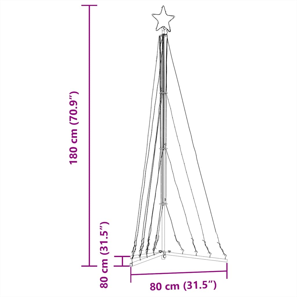 Led Christmas Tree 339 Leds 187 Cm
