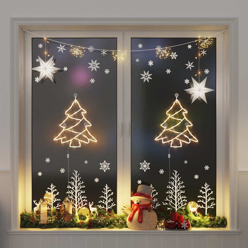 Christmas Lights Silhouette 2 Pcs 35 Leds Warm White