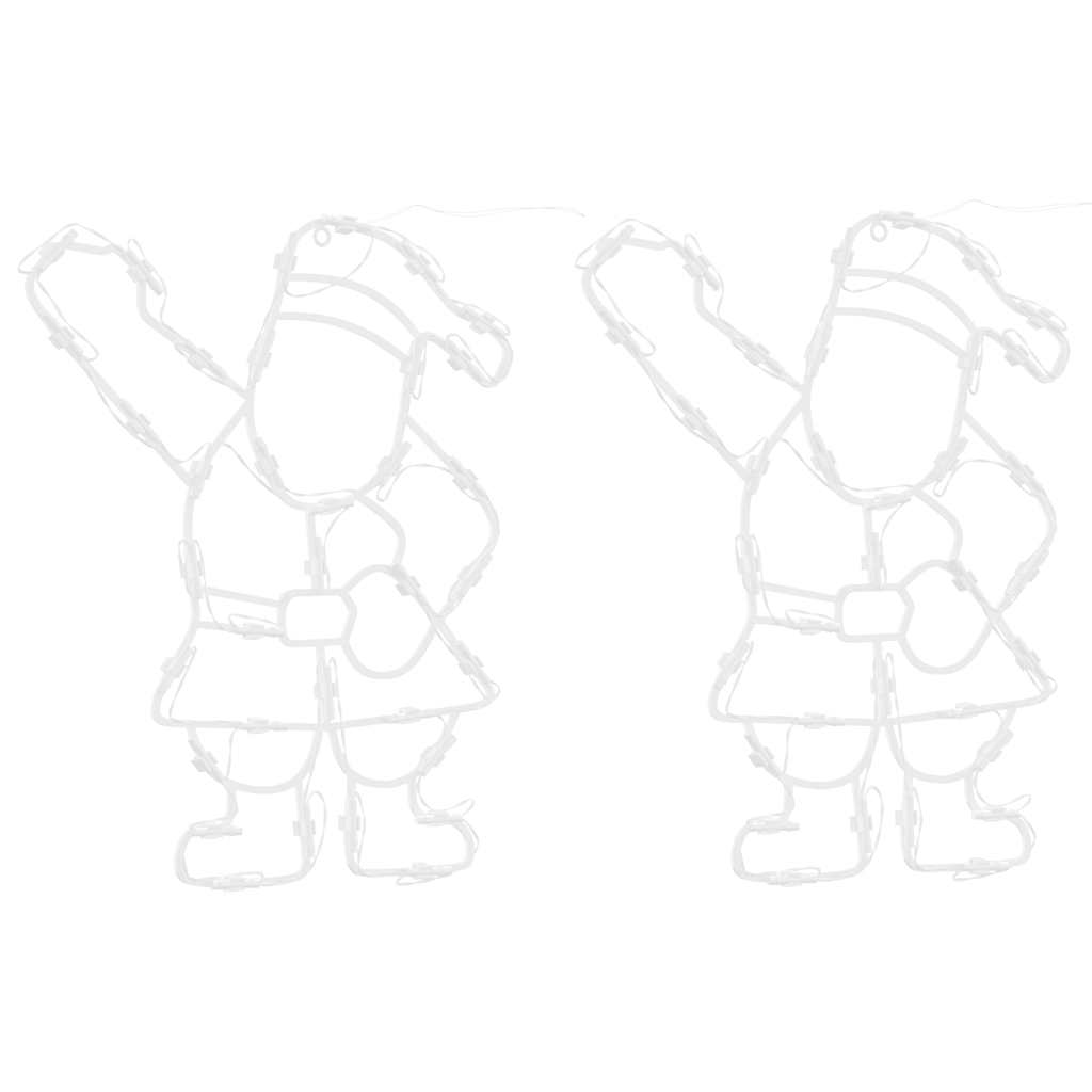 Christmas Lights Silhouette 2 Pcs 35 Leds Warm White