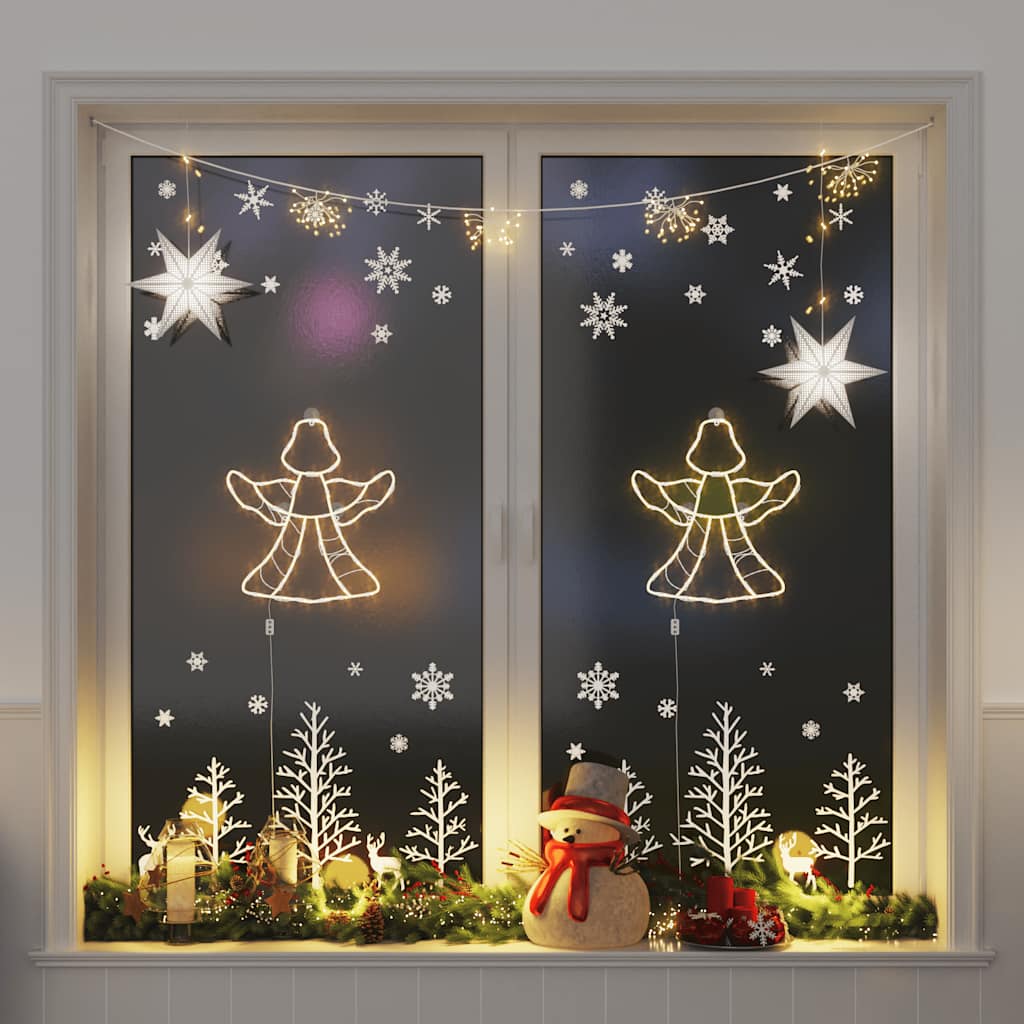 Christmas Lights Silhouette 2 Pcs 35 Leds Warm White