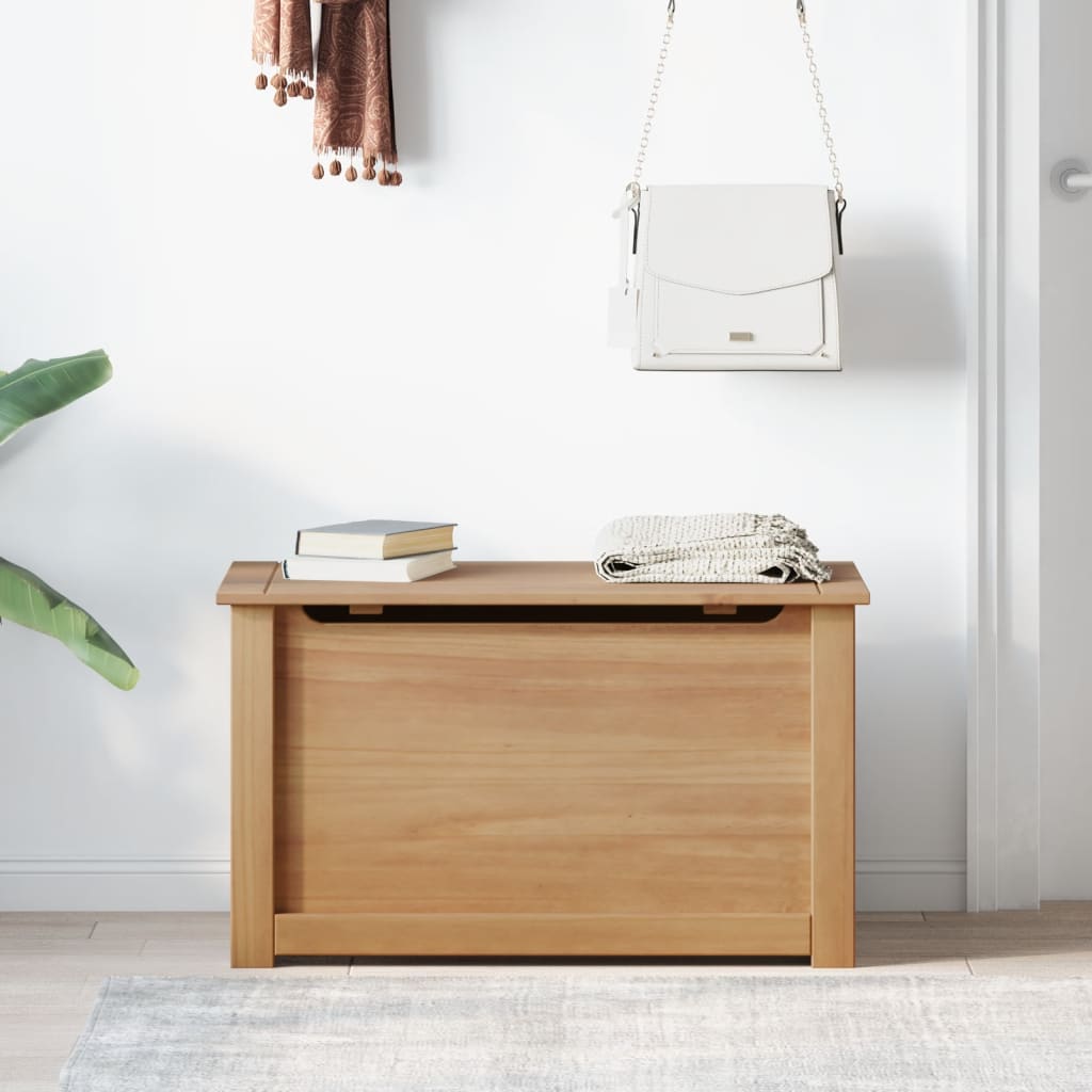 Storage Chest With Lid Panama 79X42X46 Cm Solid Wood Pine