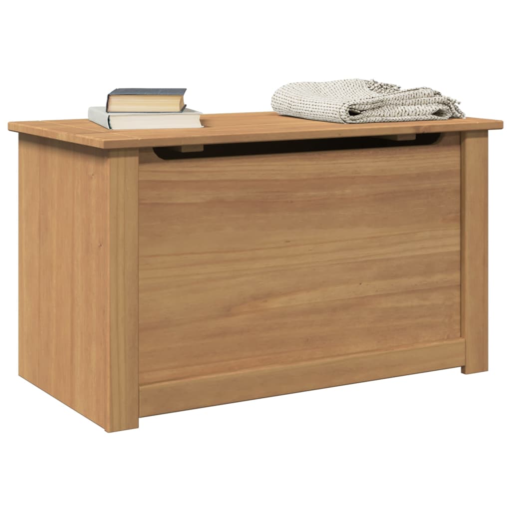 Storage Chest With Lid Panama 79X42X46 Cm Solid Wood Pine