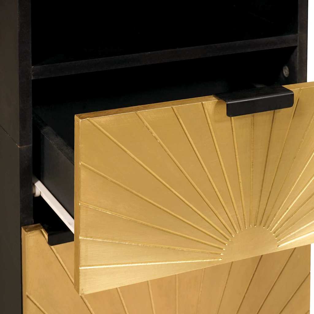 Bathroom Furniture Sets 4 Pcs Black And Gold 38 X 33 X 160 Cm