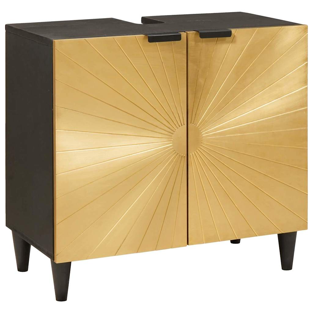 Bathroom Furniture Sets 4 Pcs Black And Gold 38 X 33 X 160 Cm