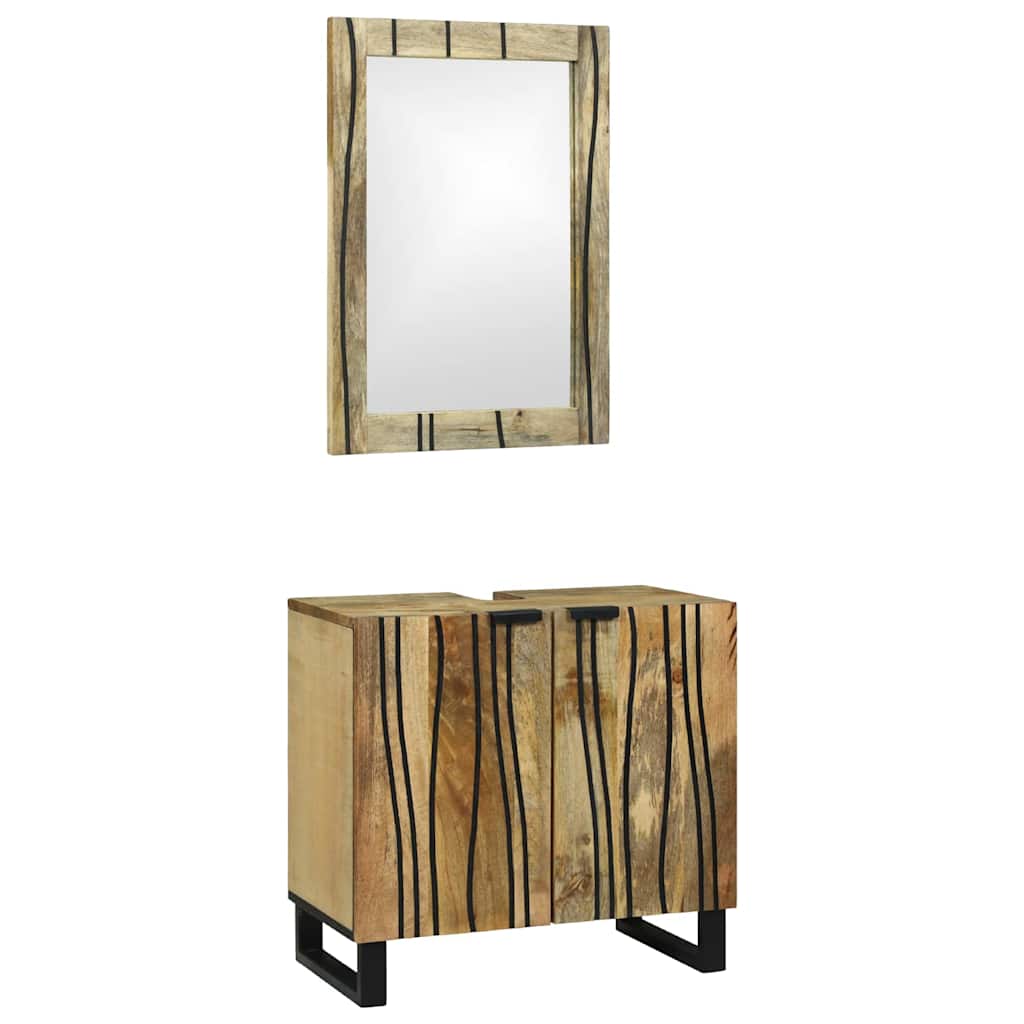 Bathroom Furniture Set With Shelf 2 Pcs 62 X 33 X 58 Cm