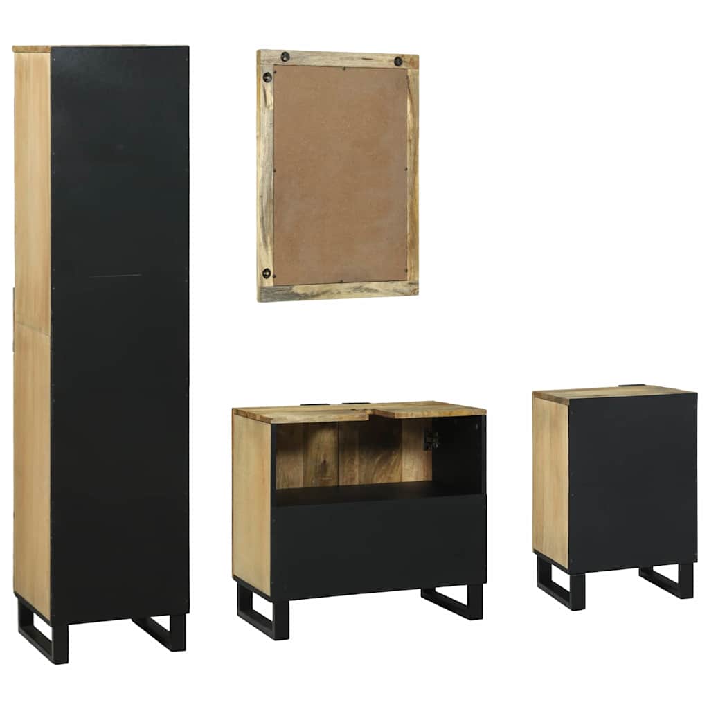 Bathroom Furniture Set With Drawer 4 Pcs Brown 38 X 33 X 160 Cm