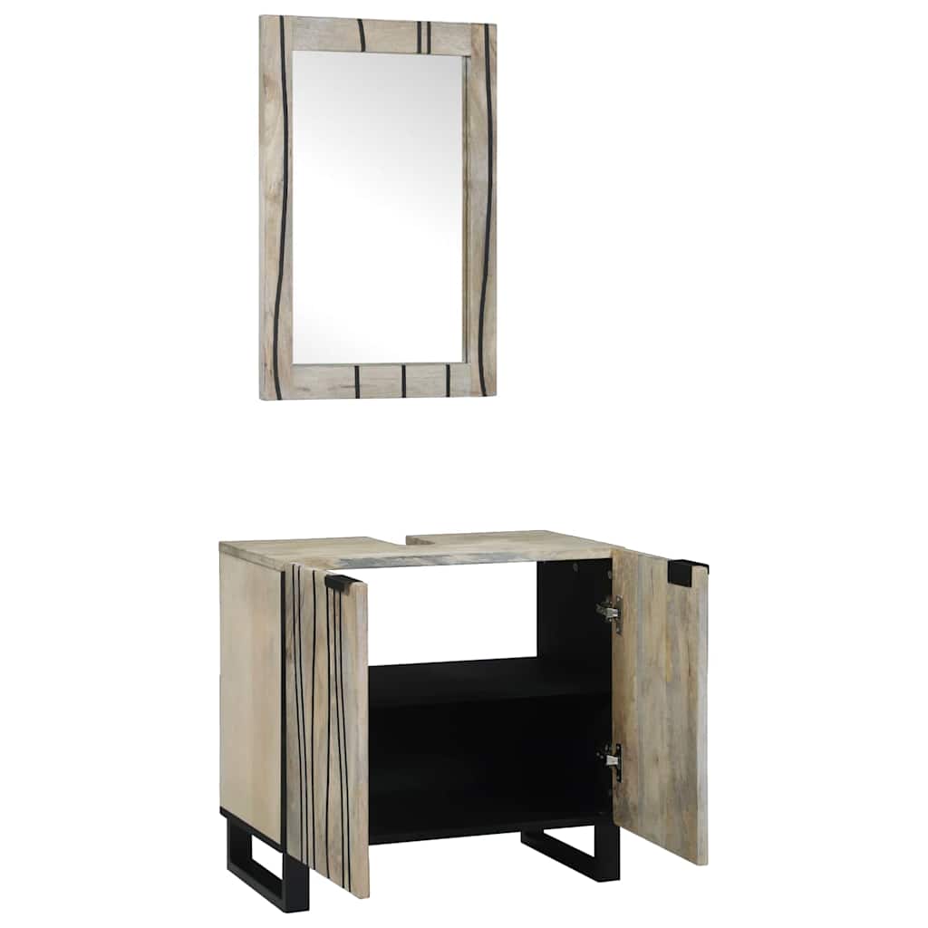 Bathroom Furniture Set With Shelf 2 Pcs 62 X 33 X 58 Cm