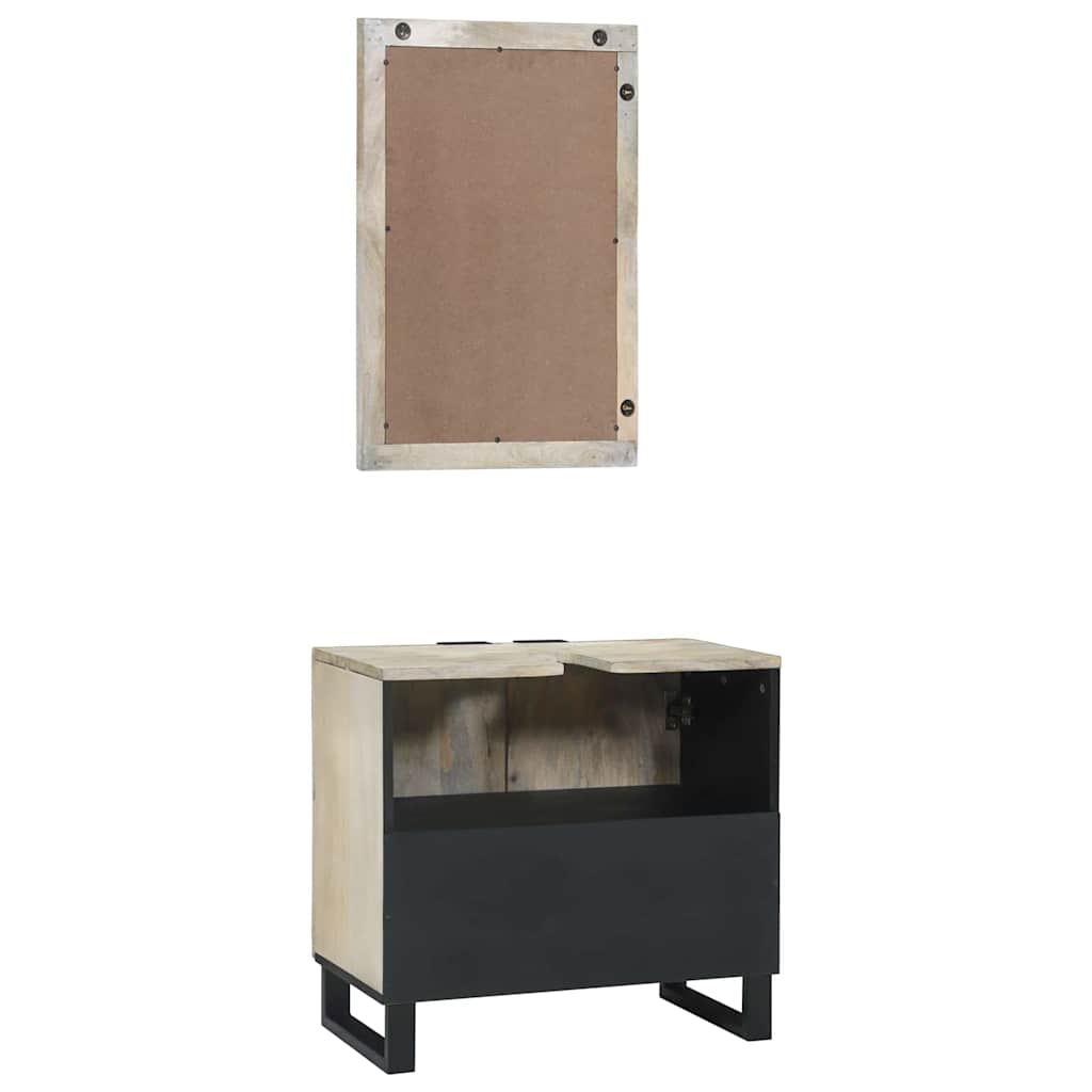 Bathroom Furniture Set With Shelf 2 Pcs 62 X 33 X 58 Cm