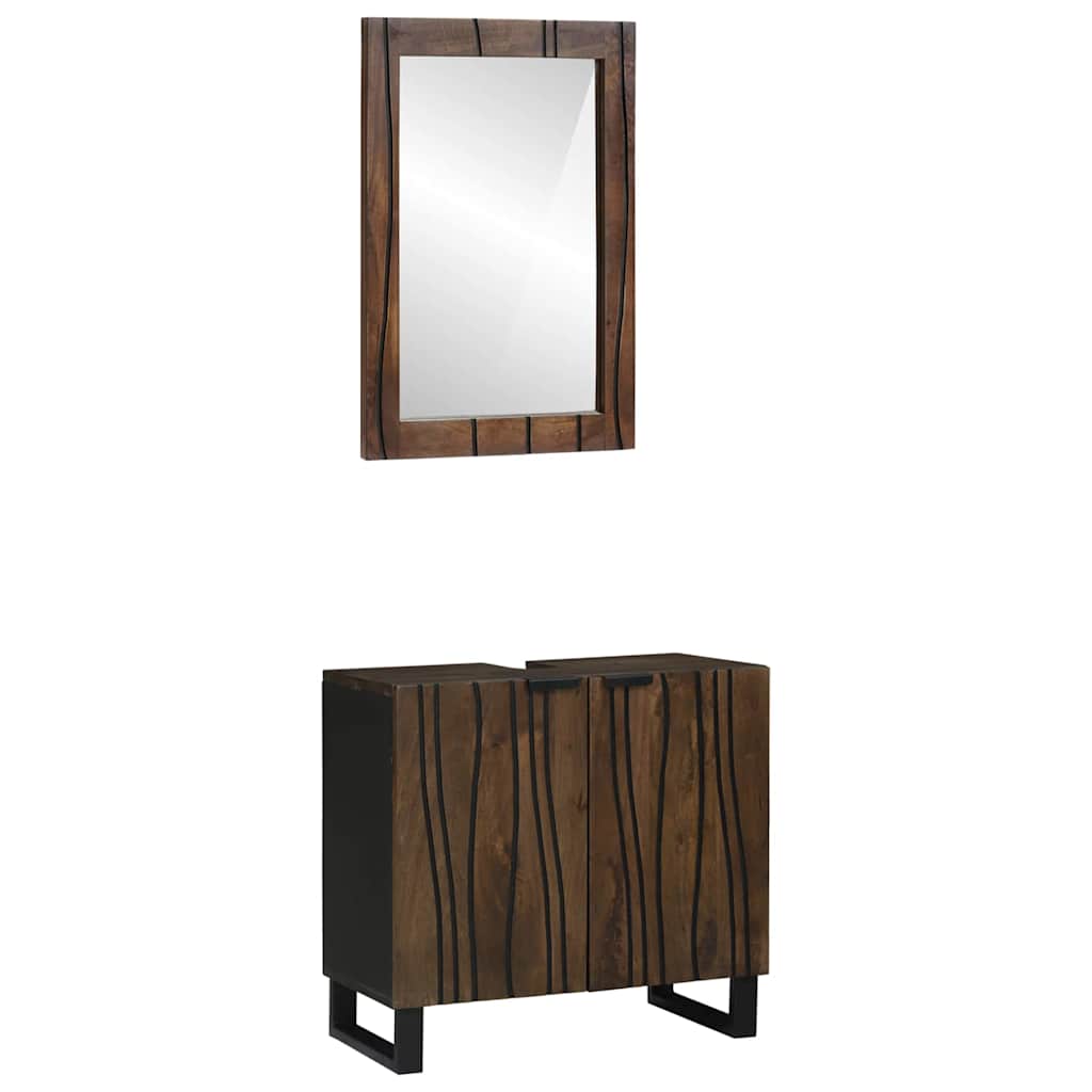 Bathroom Furniture Set With Shelf 2 Pcs 62 X 33 X 58 Cm