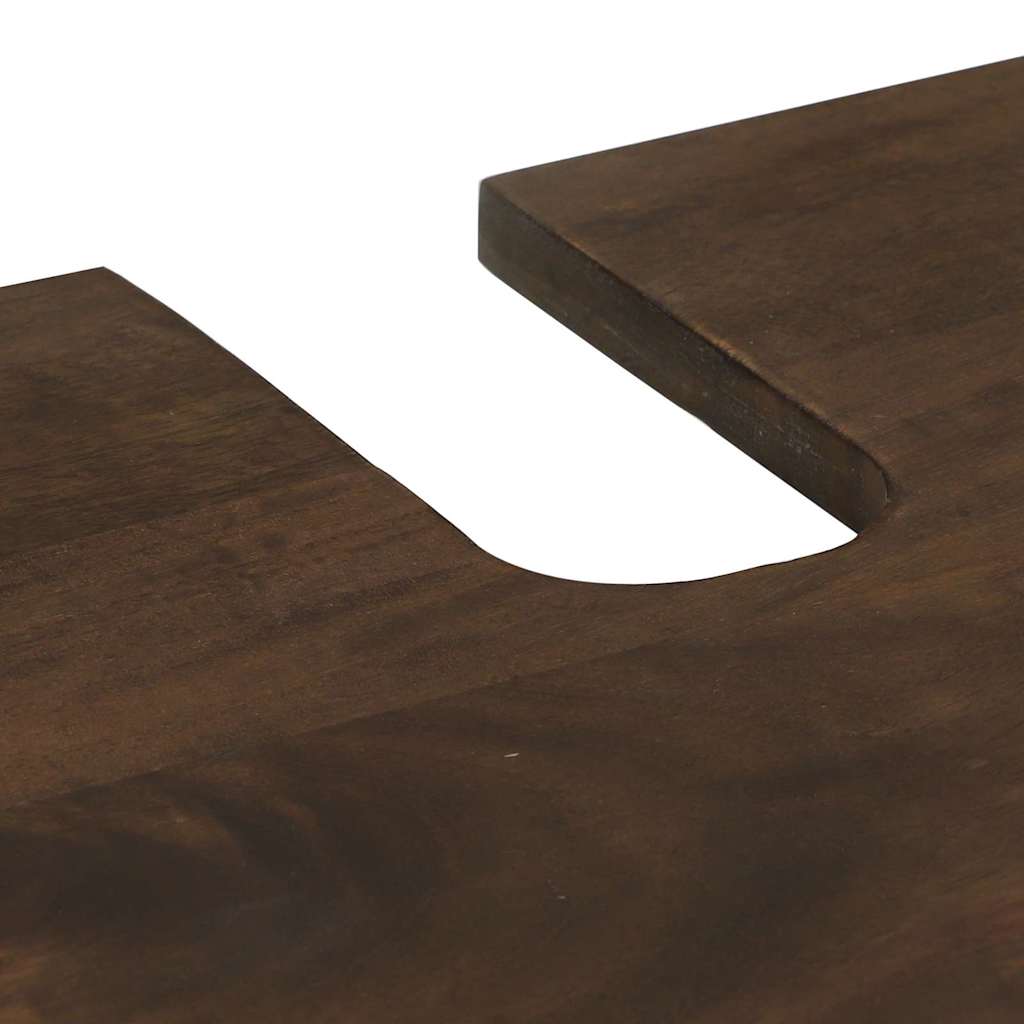 Bathroom Furniture Set 3 Pcs Walnut Brown 38 X 33 X 160 Cm