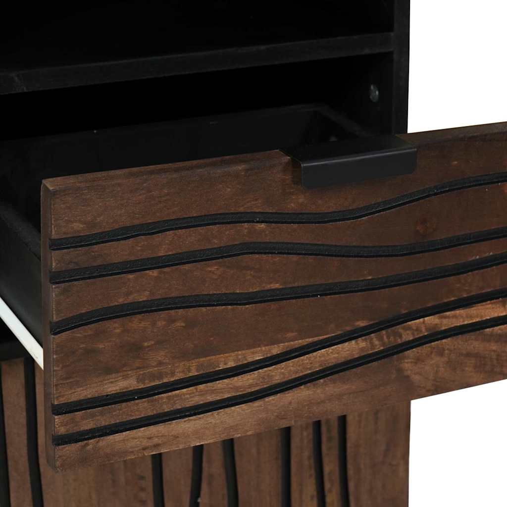 Bathroom Furniture Set 3 Pcs Walnut Brown 38 X 33 X 160 Cm