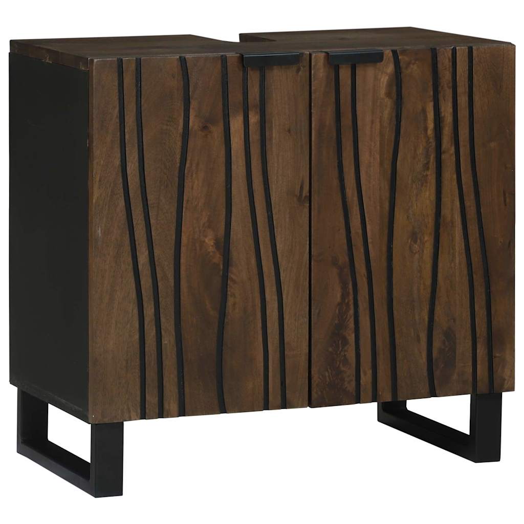 Bathroom Furniture Set 3 Pcs Walnut Brown 38 X 33 X 160 Cm