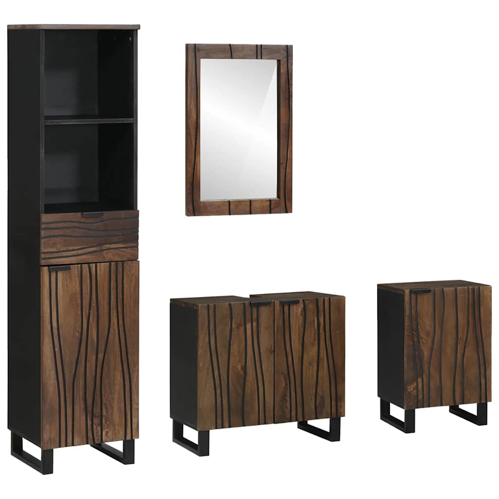 Bathroom Furniture Set With Drawer 4 Pcs White 38 X 33 X 160 Cm