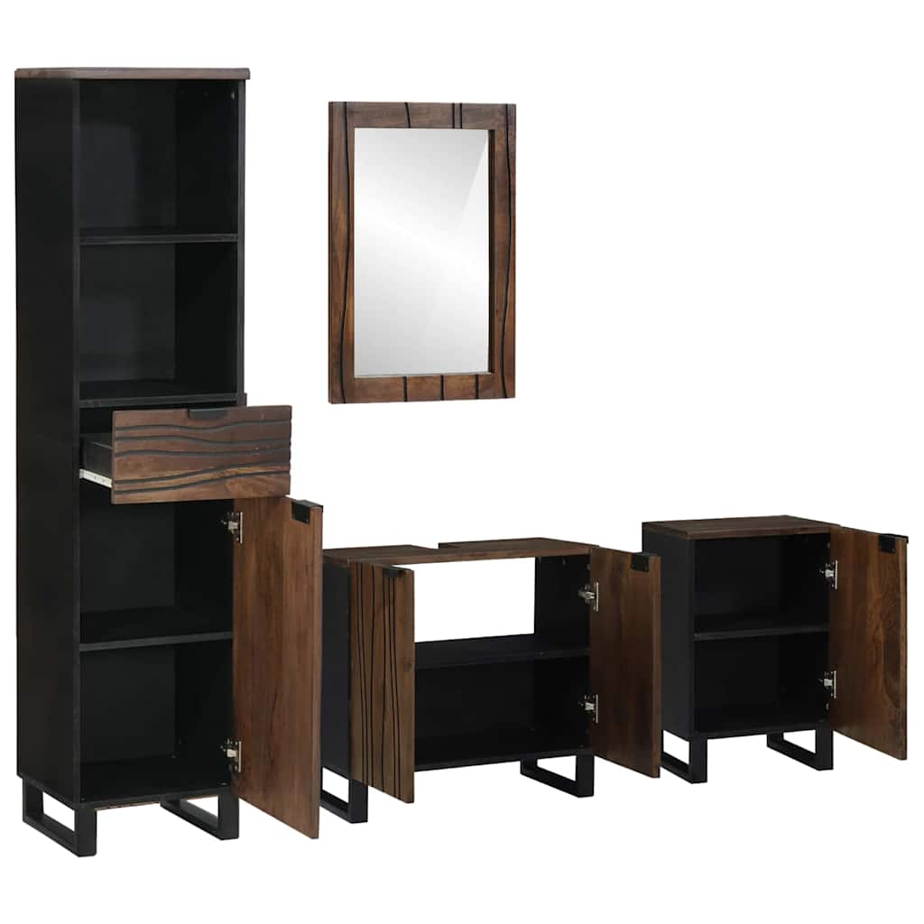 Bathroom Furniture Set With Drawer 4 Pcs White 38 X 33 X 160 Cm