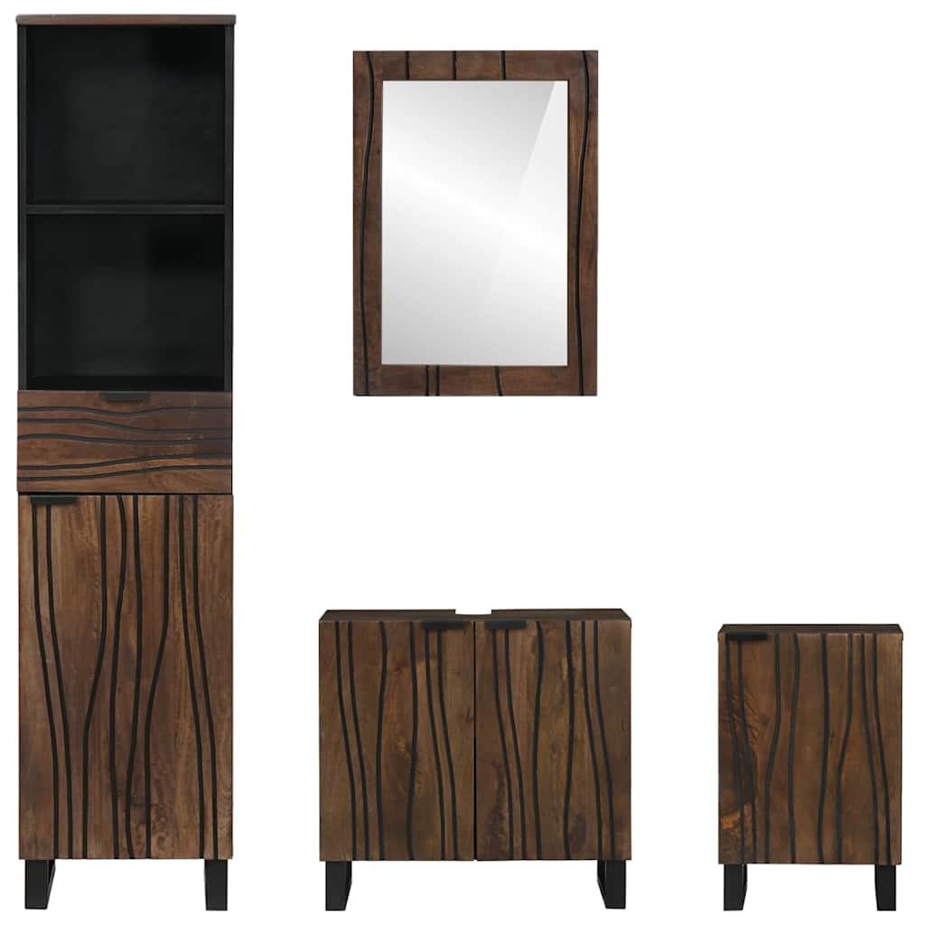 Bathroom Furniture Set With Drawer 4 Pcs White 38 X 33 X 160 Cm