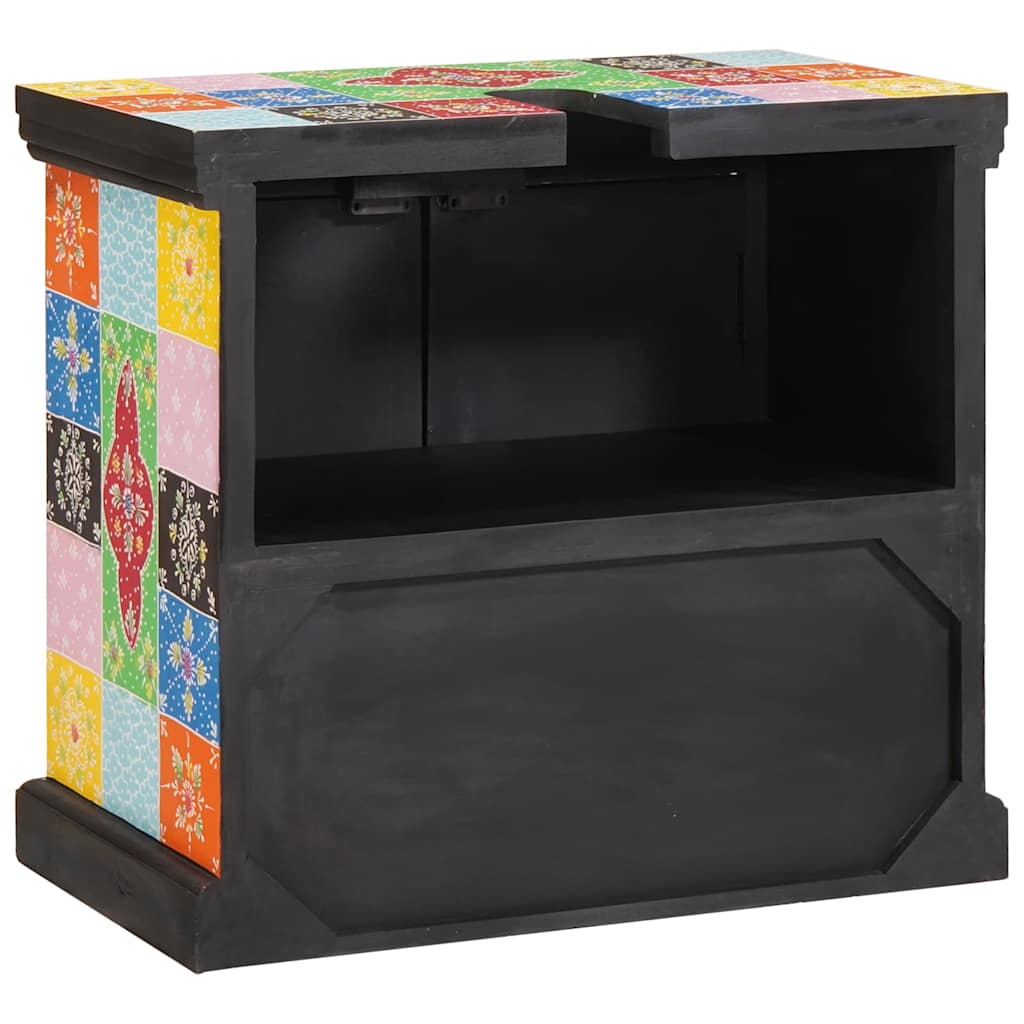 Sink Cabinet 60 X 35 X 55 Cm Solid Mango Wood, Engineered Wood
