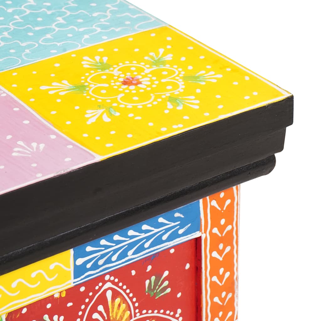 Storage Box Multicolour Solid Mango Wood