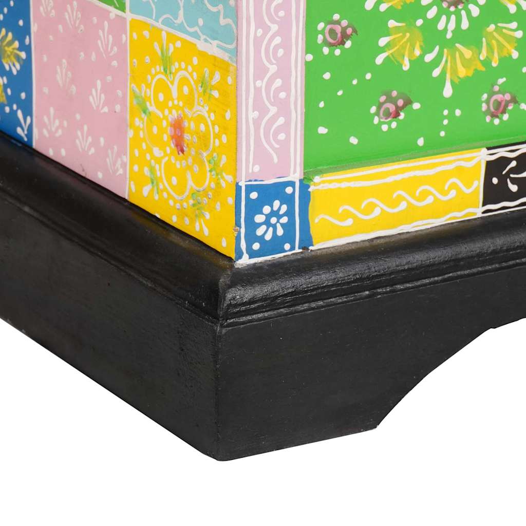 Storage Box Multicolour Solid Mango Wood