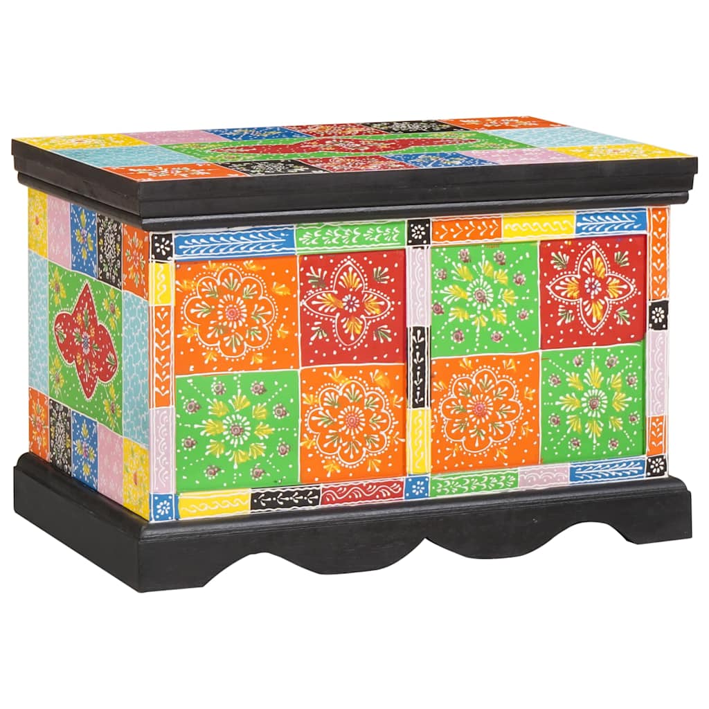 Storage Box Multicolour Solid Mango Wood