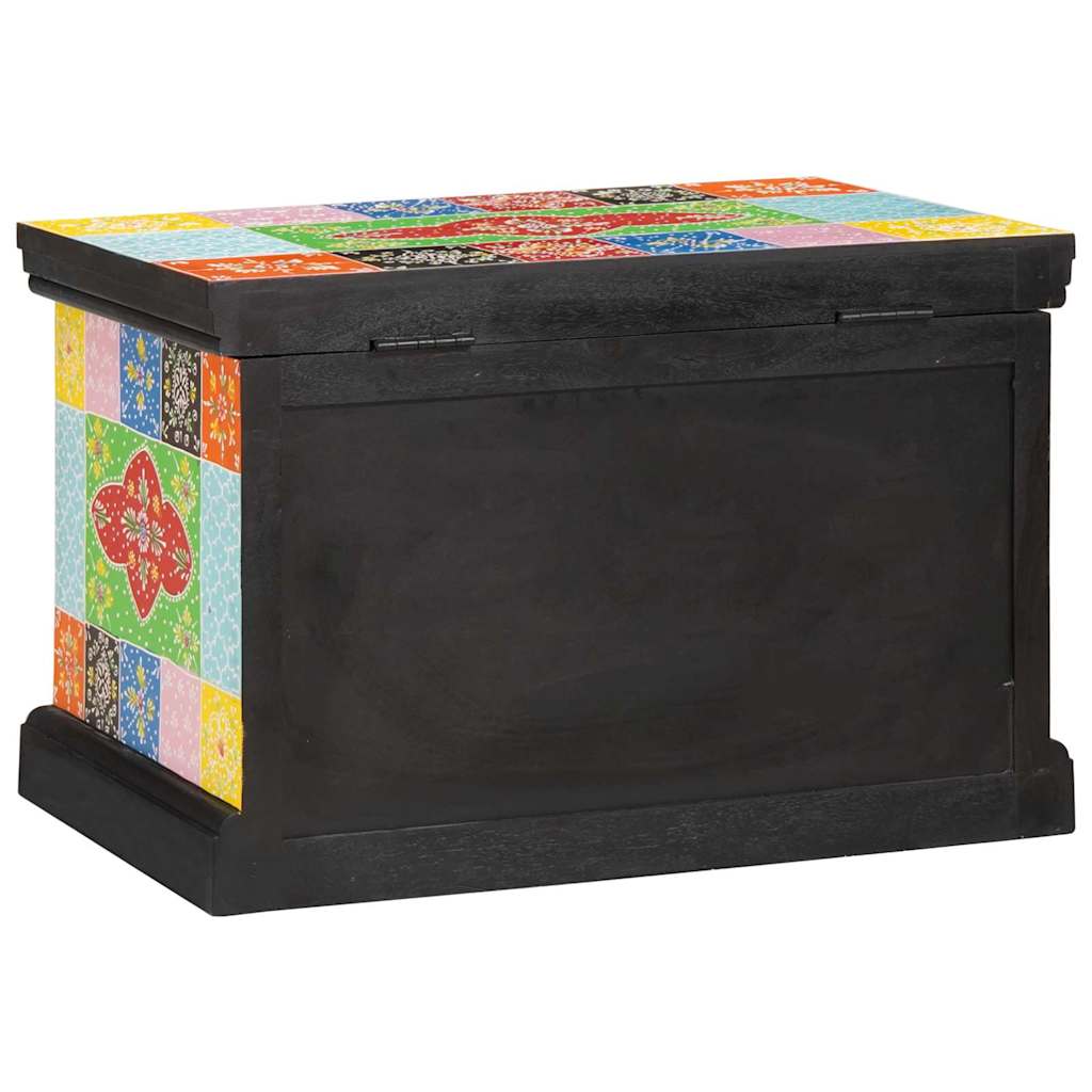Storage Box Multicolour Solid Mango Wood