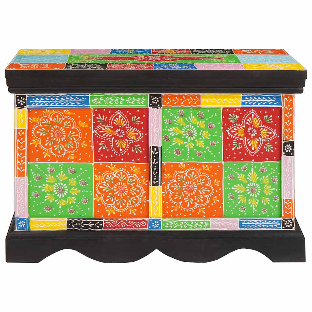 Storage Box Multicolour Solid Mango Wood