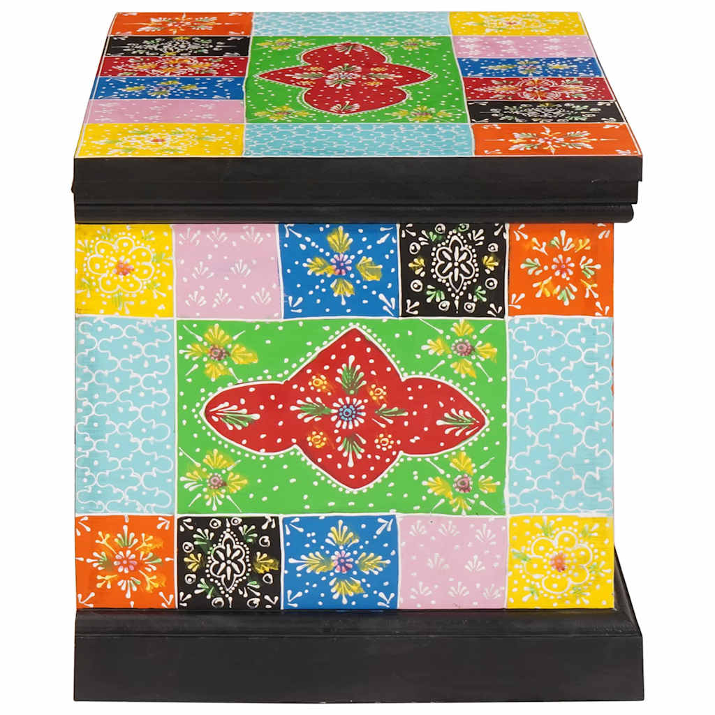 Storage Box Multicolour Solid Mango Wood